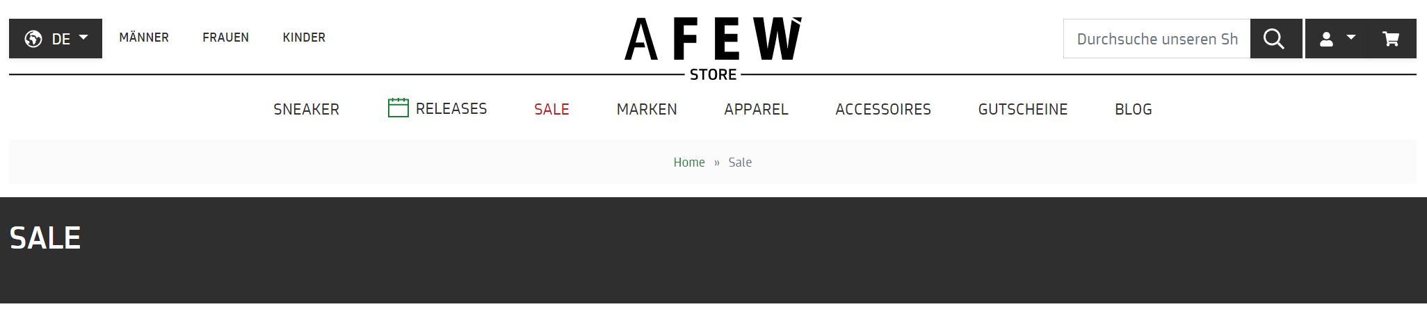 Afew Store SALE: 90€ Rabatt